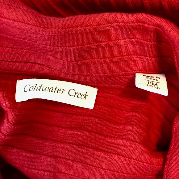 COLDWATER CREEK PETITE Red Knit Lined Jacket sz M - Picture 3 of 12